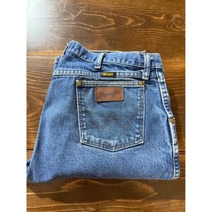 Wrangler Mens Blue Denim‎ Jeans Classic Fit Vintage Style 36x30